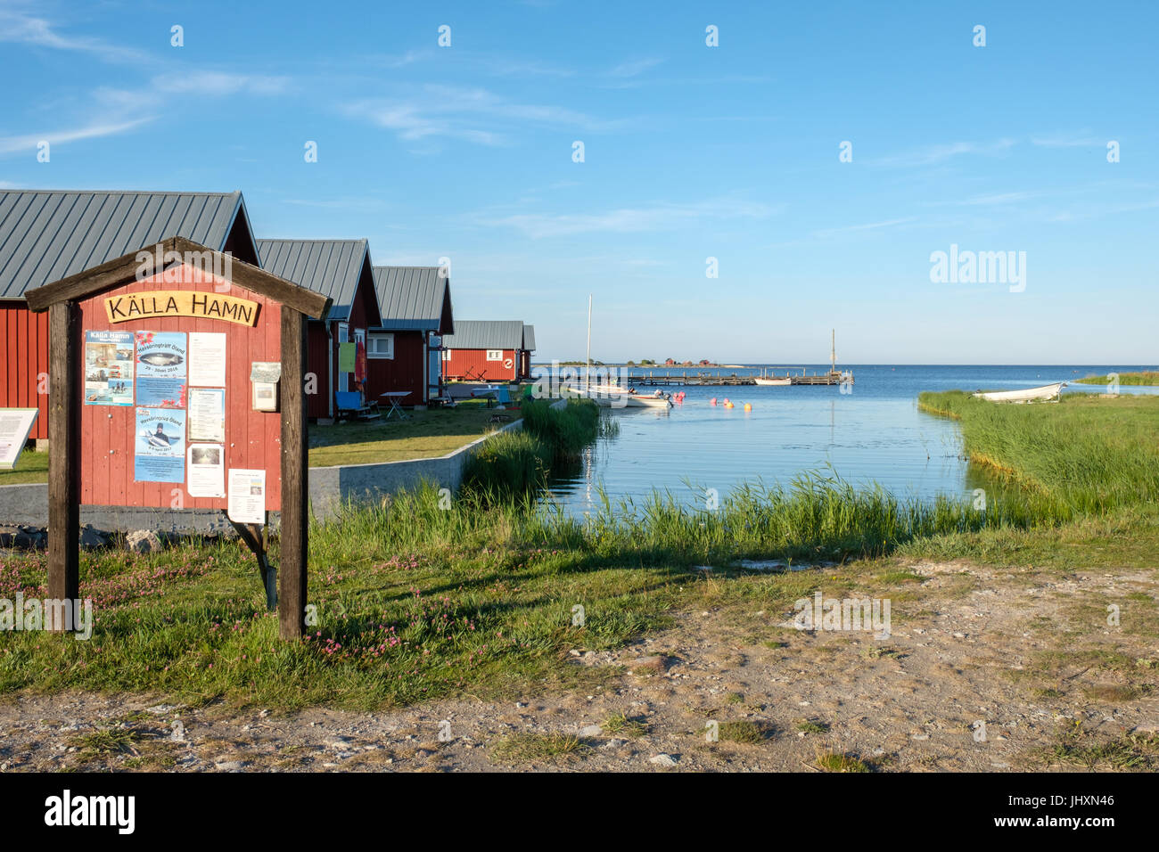 Källahamn Hafen am schwedischen Ostsee Insel Öland. Öland ist ein beliebtes Touristenziel in Schweden. Stockfoto