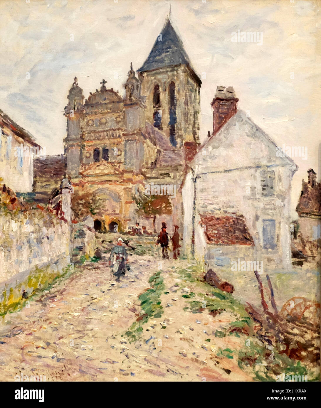 Die Kirche in Vetheuil - Claude Monet, ca. 1878 Stockfoto