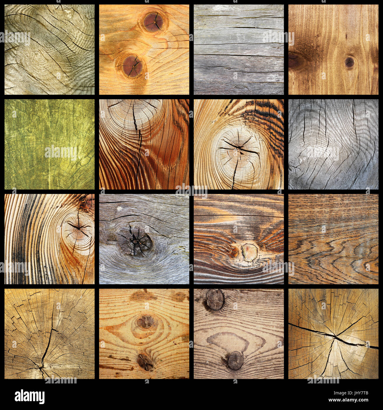 Sammlung von Holzbohlen, Gruppe von Texturen für Ihr design Stockfoto