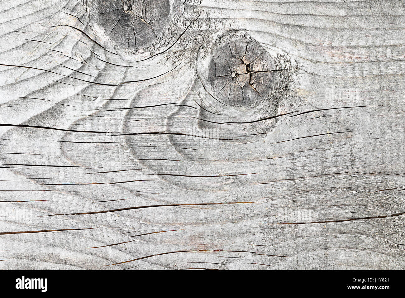 verwitterte Tannen Holzstruktur mit Knoten (Abies Alba) Stockfoto