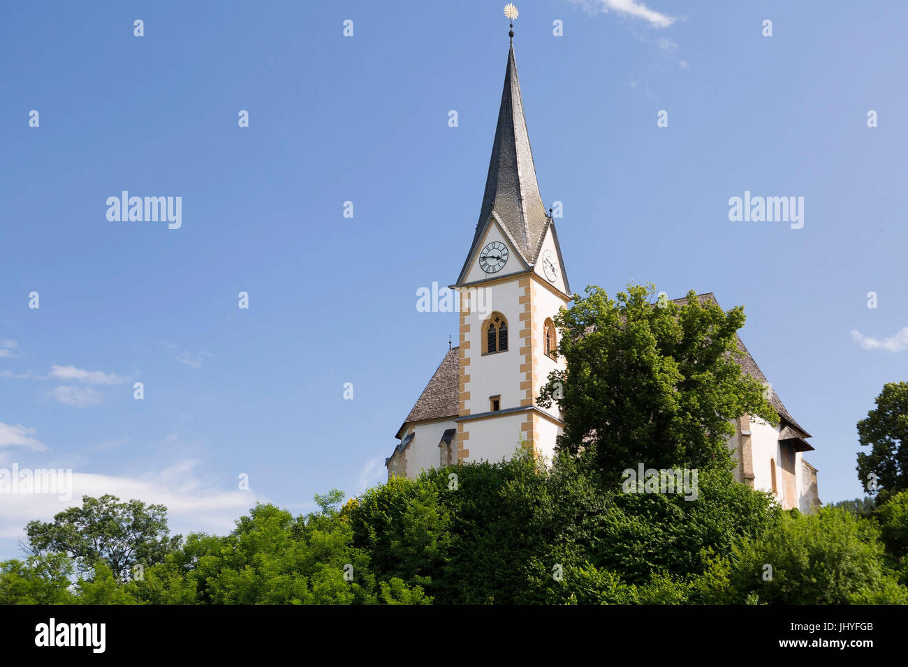 Kirche in Maria W? Rth, W? Rthersee, Kärnten, Österreich - Kirche in Maria W? Rth, Kärnten, Österreich, Kirche in Maria Wörth, Wörthersee, Kärnten, Österre Stockfoto