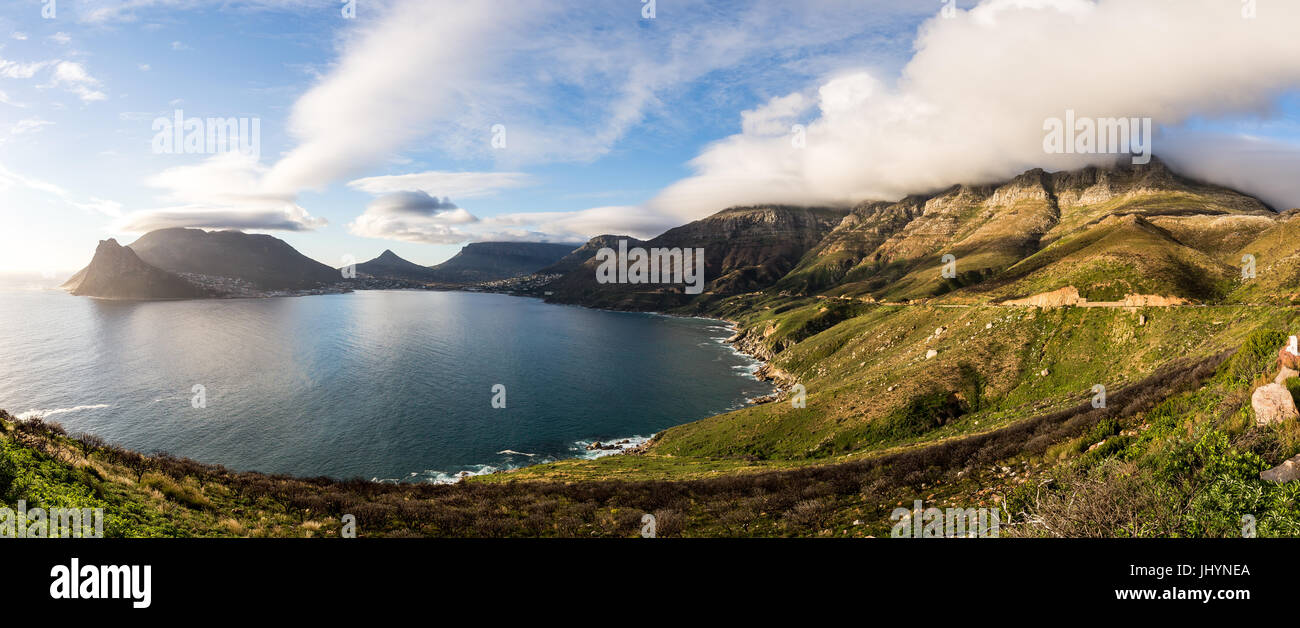 Chapmans Peak Drive und Hout Bay, Cape Peninsula, Westkap, Südafrika, Afrika Stockfoto