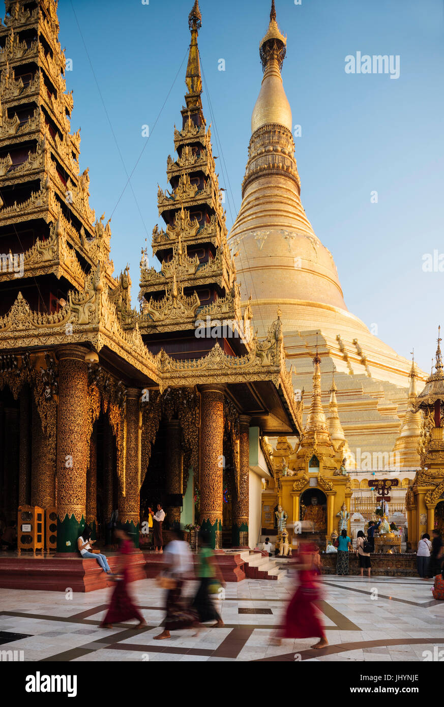 Shwedagon-Pagode in Yangon (Rangoon), Myanmar (Burma), Asien Stockfoto