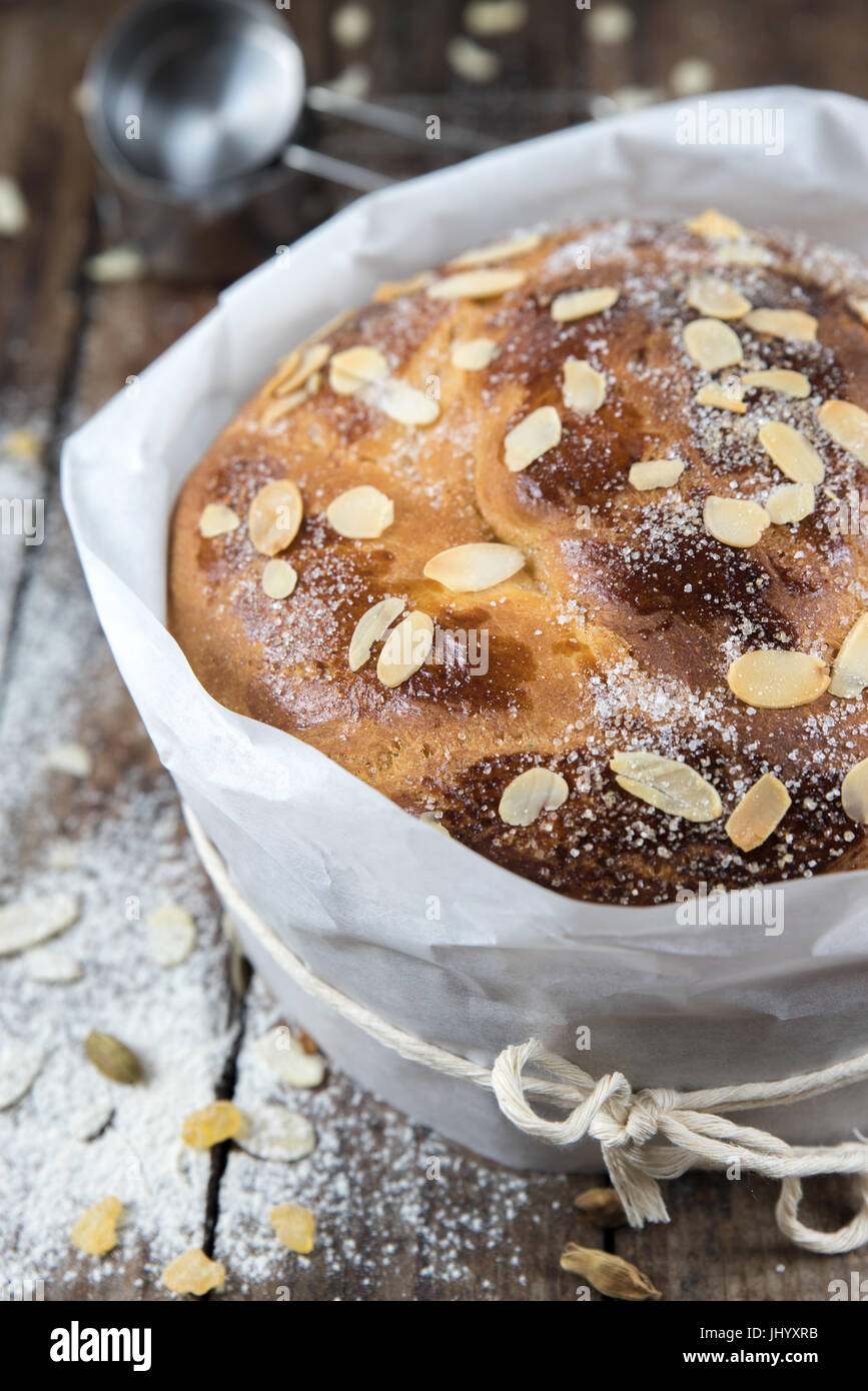 Traditionelle Ostern Babka Brot Stockfoto