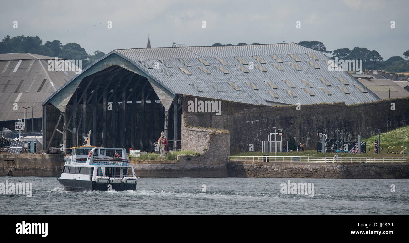 Überdachte Slip Nummer 1, Devonport, South Yard und ist das älteste überdachte Helling in der Royal Navy die Werften. Stockfoto