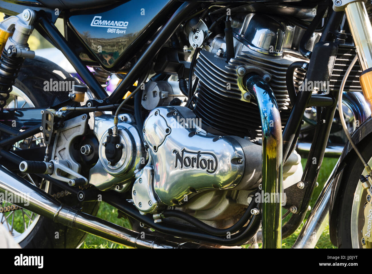 Norton Commando 961 Sportmotorrad. Klassische britische Motorrad Stockfoto