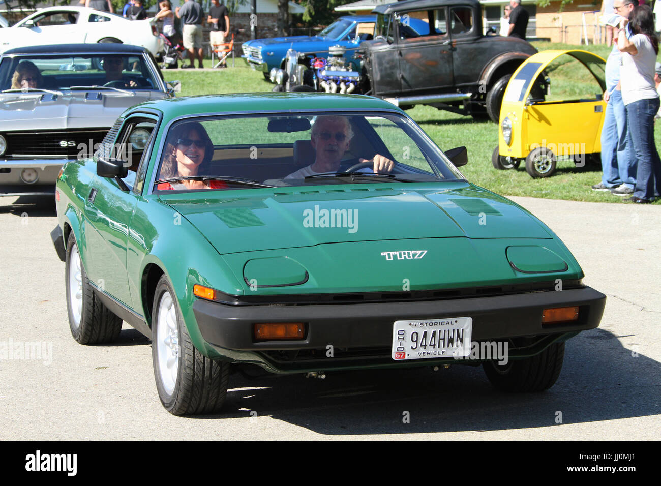 Auto1976 Triumph TR7. Grün. BeavercreekPopcornFestival AutoShow