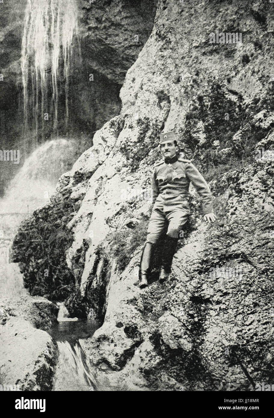 Prinz Alexander von Serbien vom Wasserfall in der Nähe von Belgrad Stockfoto