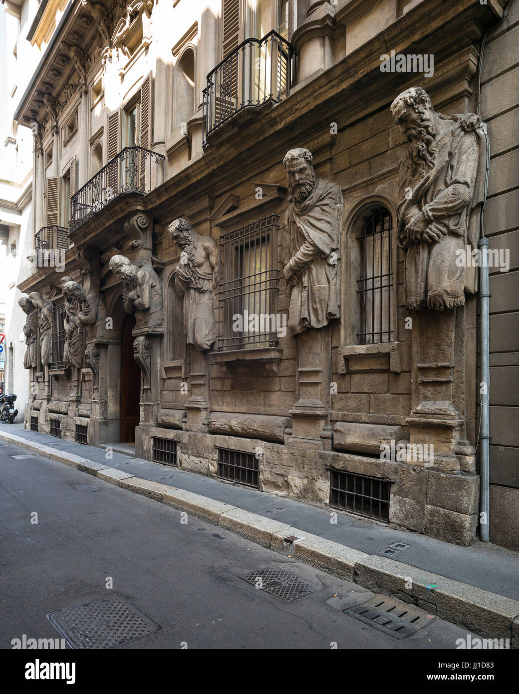Mailand. Italien. Casa Degli Omenoni aka Palazzo LeoniCalchi (ca. 1565