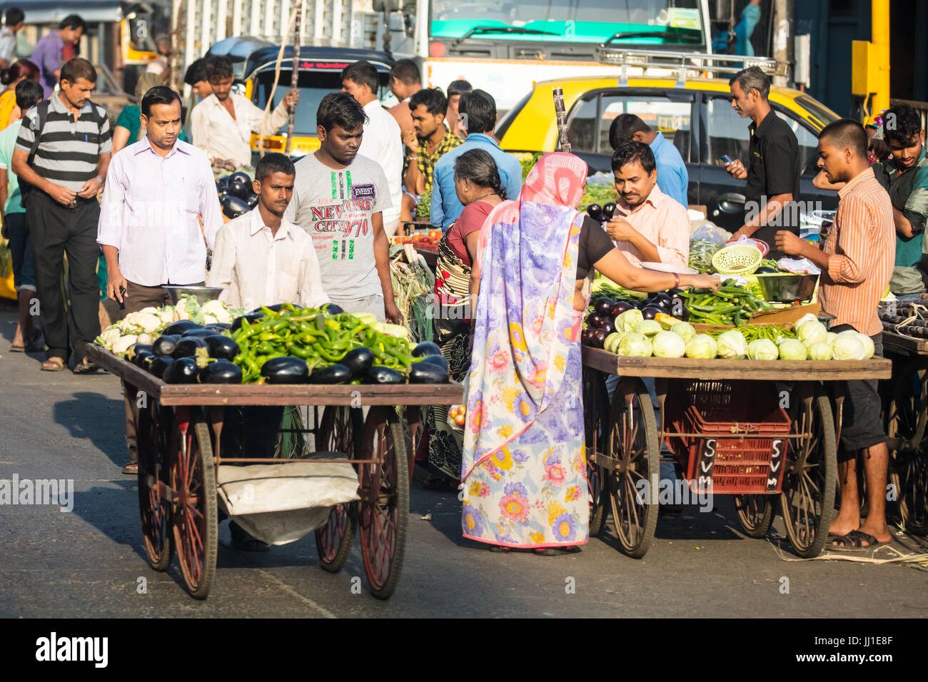 Mumbai-Straße Verkäufer Stockfoto