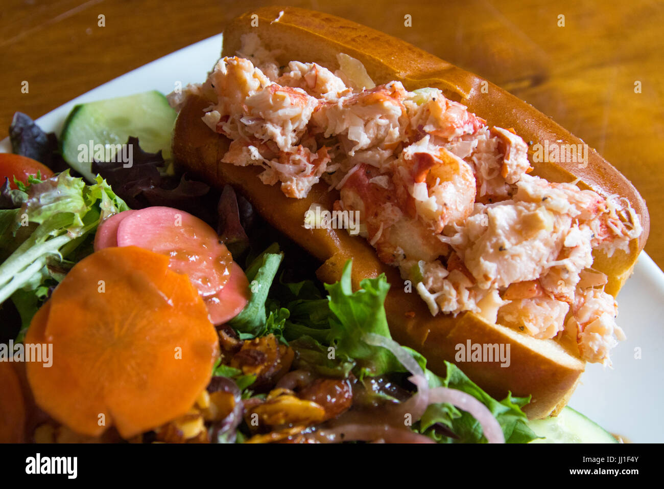 Lobster Roll, Restaurant Nantucket Lobster Trap Nantucket, Massachusetts, USA Stockfoto