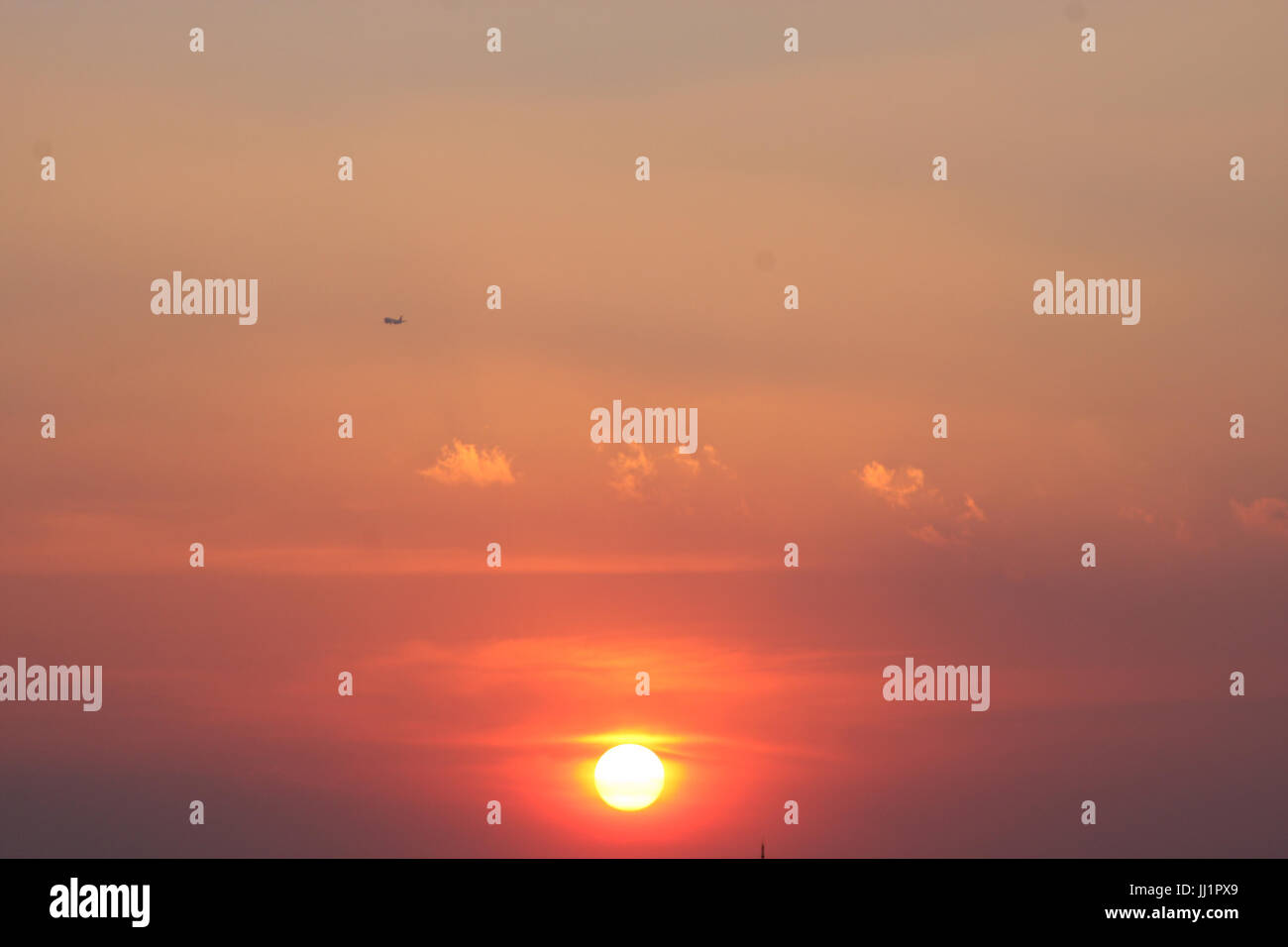 Sonnenuntergang, Landschaft, São Paulo, Brasilien Stockfoto