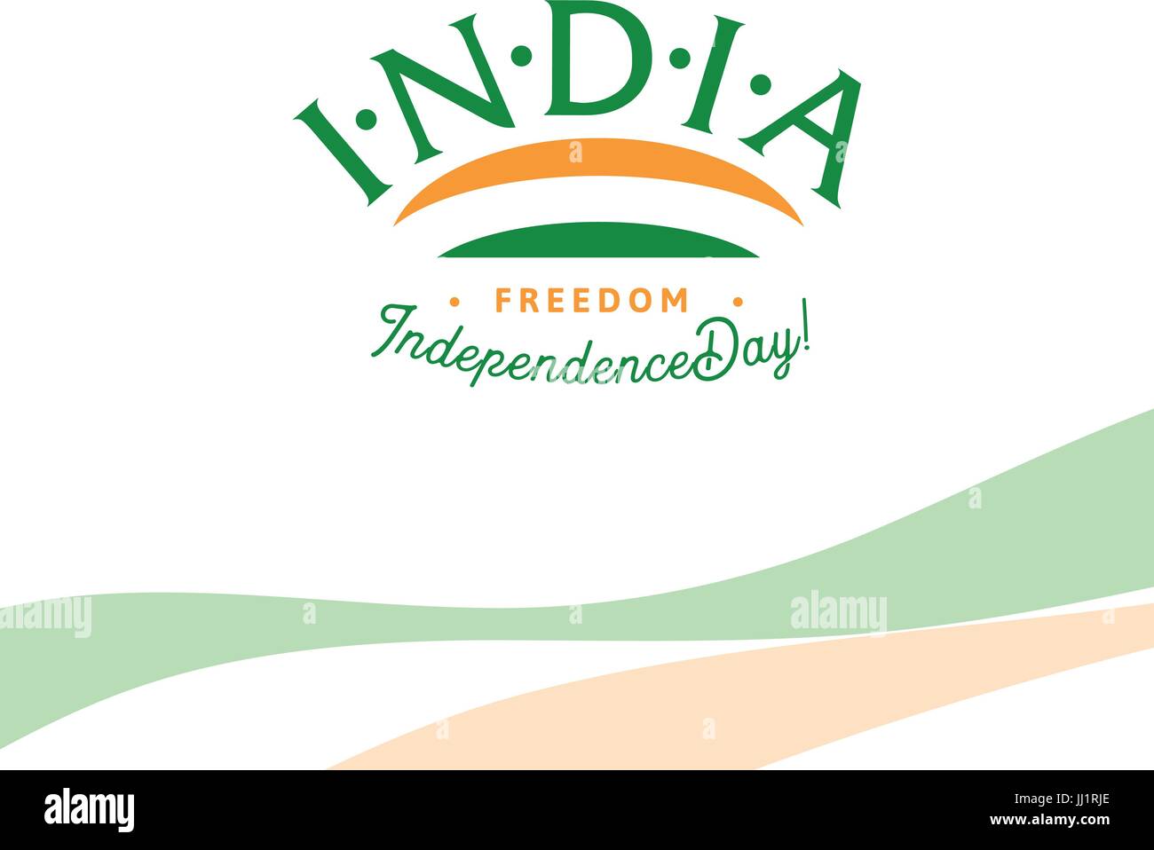 Tag der Unabhängigkeit Indiens von der britischen Empire isolieren Zeichen der Vektor-Retro-Stil-Logo. Universal-Logo für gesetzliche Feiertage in der indischen Republik Stock Vektor