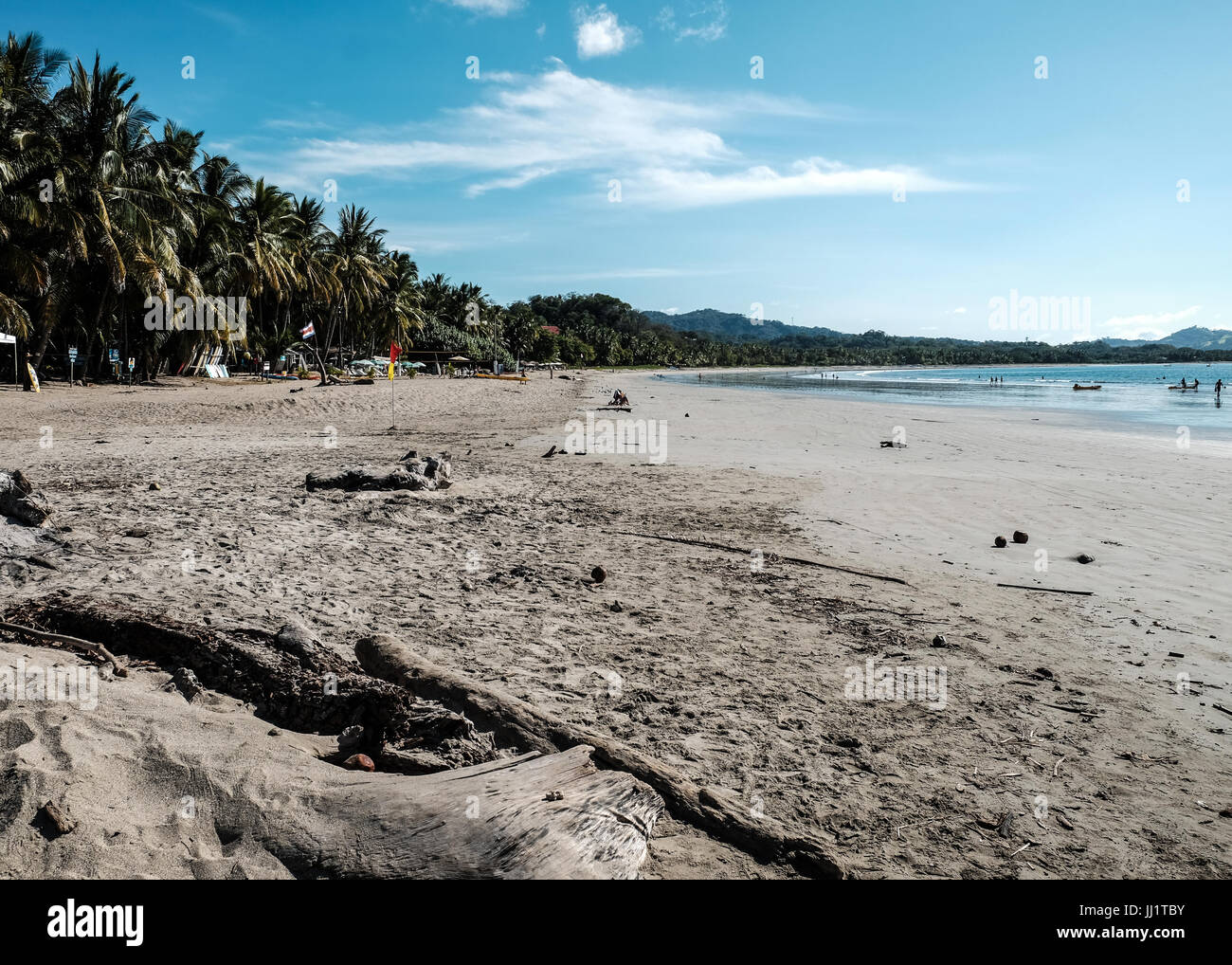Costa Rica Strand touristische Reiseziele in Tavel atemberaubende Strände spanische Kultur Tico Palmen Kokosnüsse Mittelamerika Pazifik Stockfoto