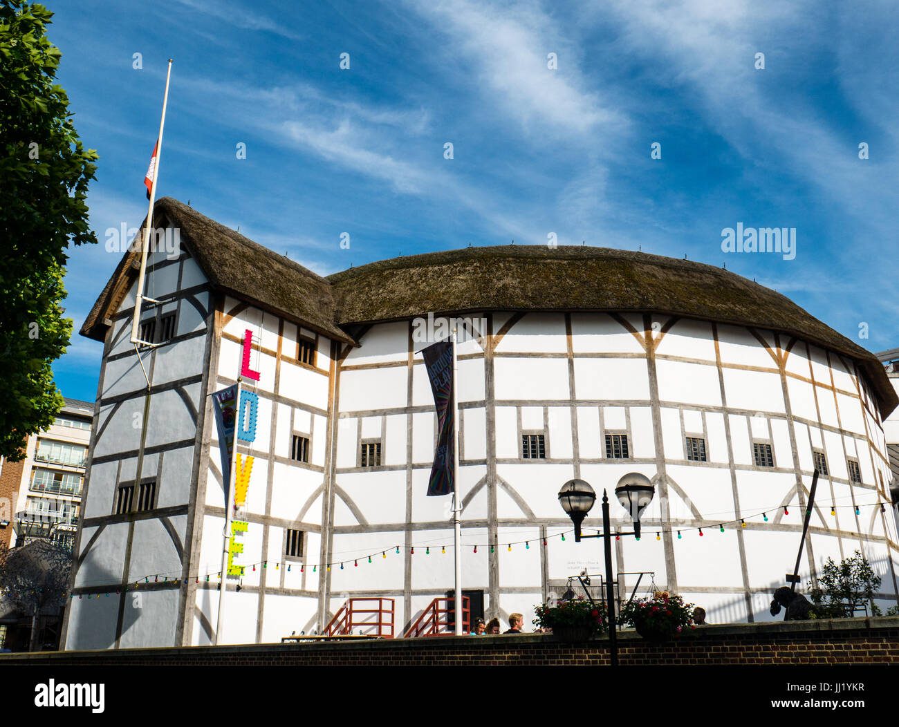 Das Globe Theatre, Southbank (der Themse), London, England, UK, GB. Stockfoto