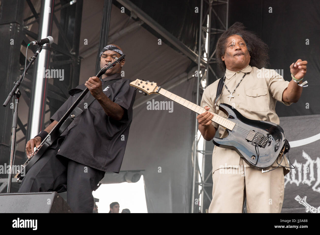 Bridgeview, Illinois, USA. 15. Juli 2017. VINCENT PRICE und ERNIE C (ERNIE CUNNINGAN) der Body Count während Chicago Air Musikfestival im Toyota Park in Bridgeview, Illinois Kredit zu öffnen: Daniel DeSlover/ZUMA Draht/Alamy Live-Nachrichten Stockfoto