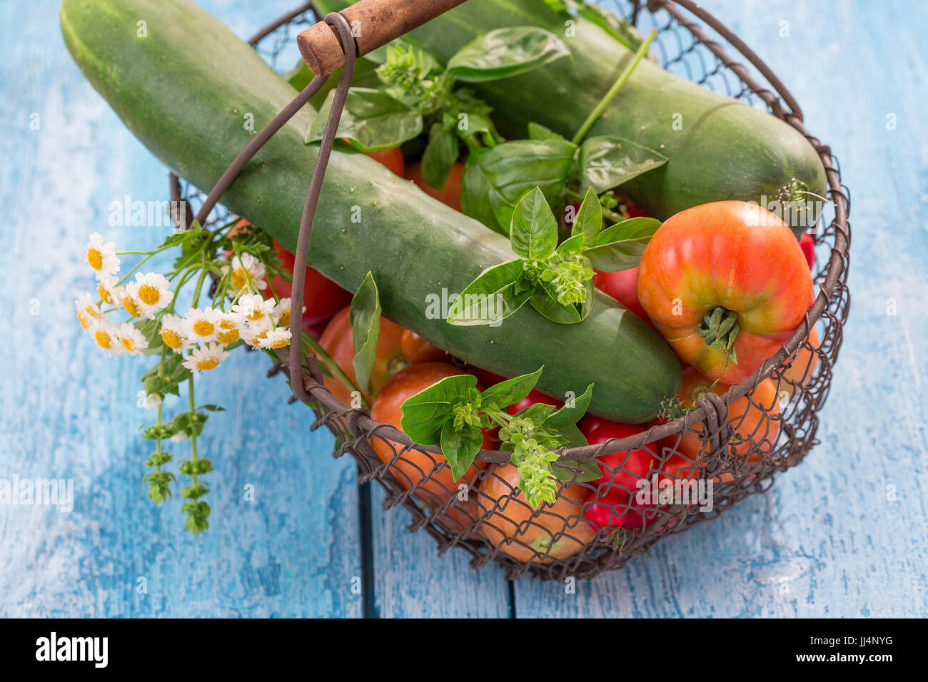 Harvest Home Gemüse vom Garten Stockfoto