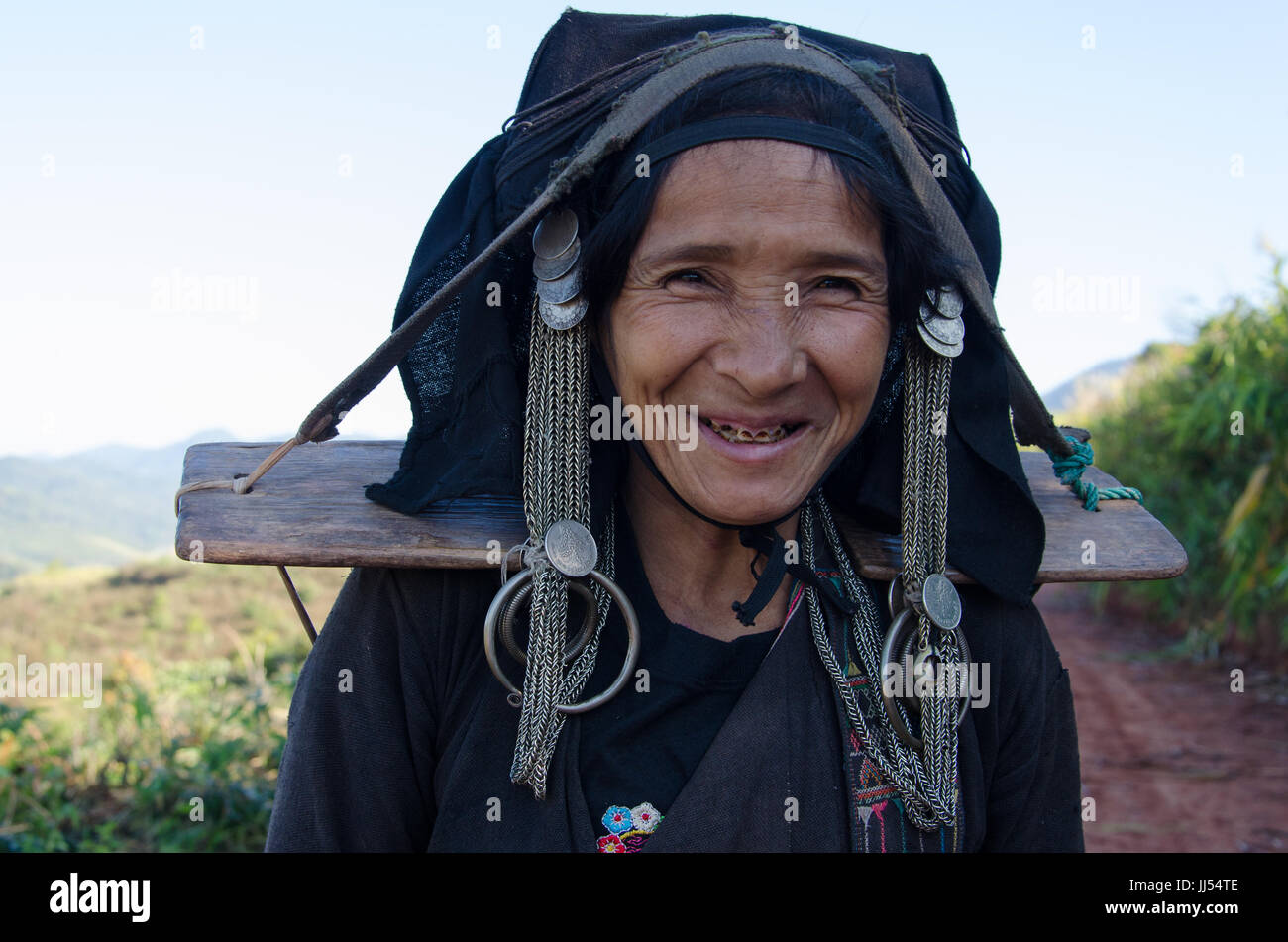 Akha Frauen, Phongsali, Laos Stockfoto