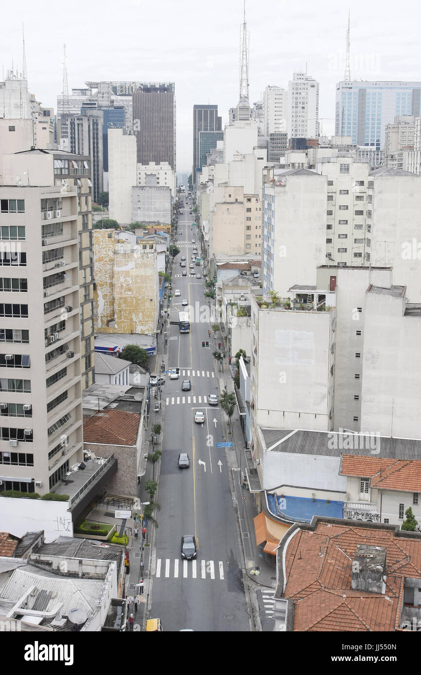 Allee, São Paulo, Brasilien Stockfoto