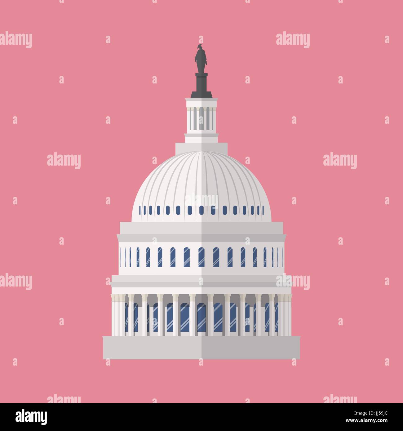 Capitol-Gebäude-Symbol. Vektor-illustration Stock Vektor