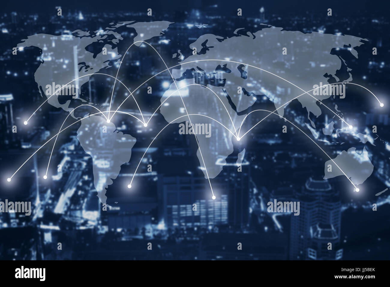 globales Netzwerkkonzept, Kommunikation Stockfoto