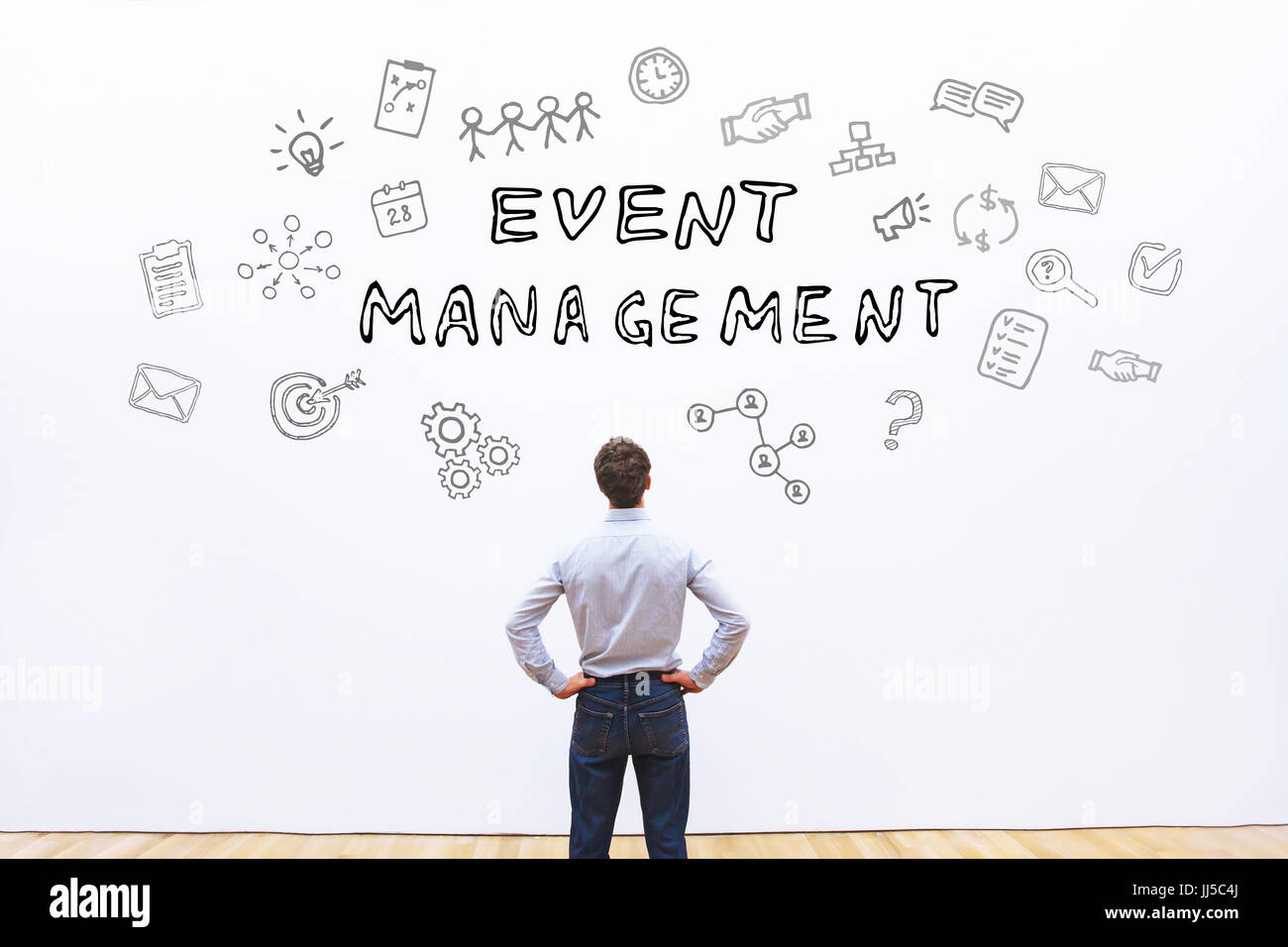 Event-Management-Konzept Stockfoto