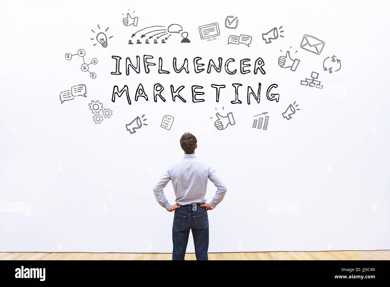 Influencer marketing-Konzept Stockfoto