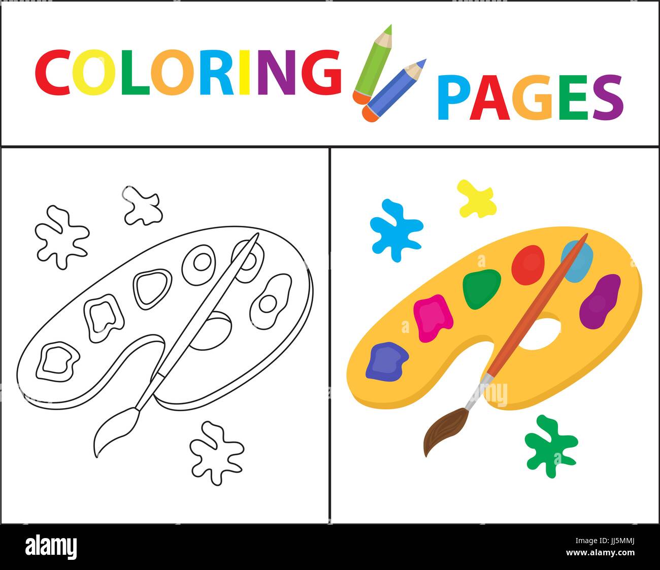 Malvorlage Palette Und Pinsel Coloring and Malvorlagan Malvorlage Palette Und Pinsel Coloring and Malvorlagan