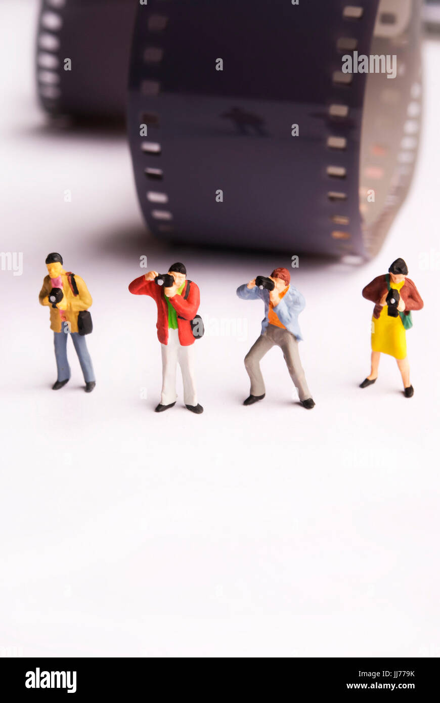 Miniatur-Figuren von Fotografen, Presse, Nachrichten und Paparazzi  Fotografie Stockfotografie - Alamy