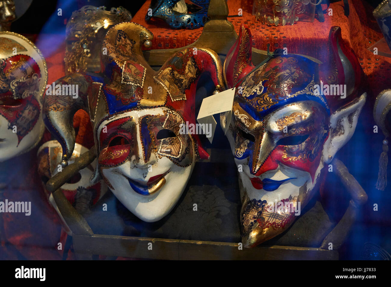 Ein Blick auf venezianischen Karneval Masken Stockfoto