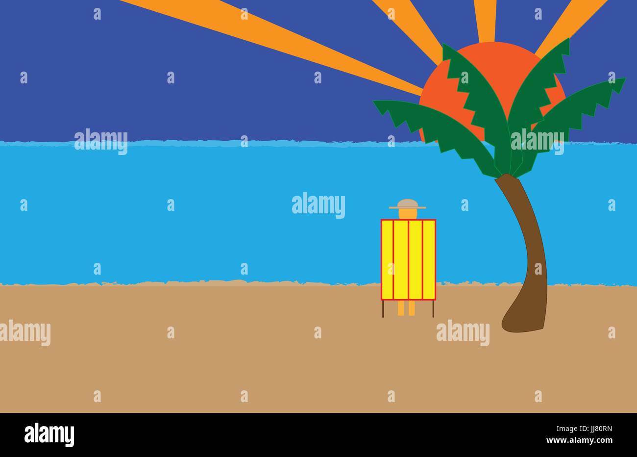 Deckchair Vector Vectors Stockfotos & Deckchair Vector Vectors Bilder