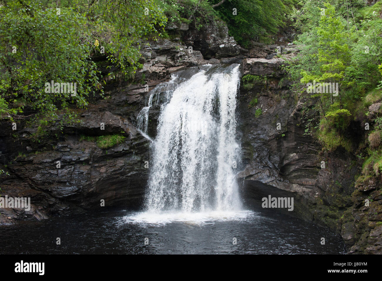 Plodda fällt, Glen Affric, Inverness-shire, Scottish Highlands Stockfoto