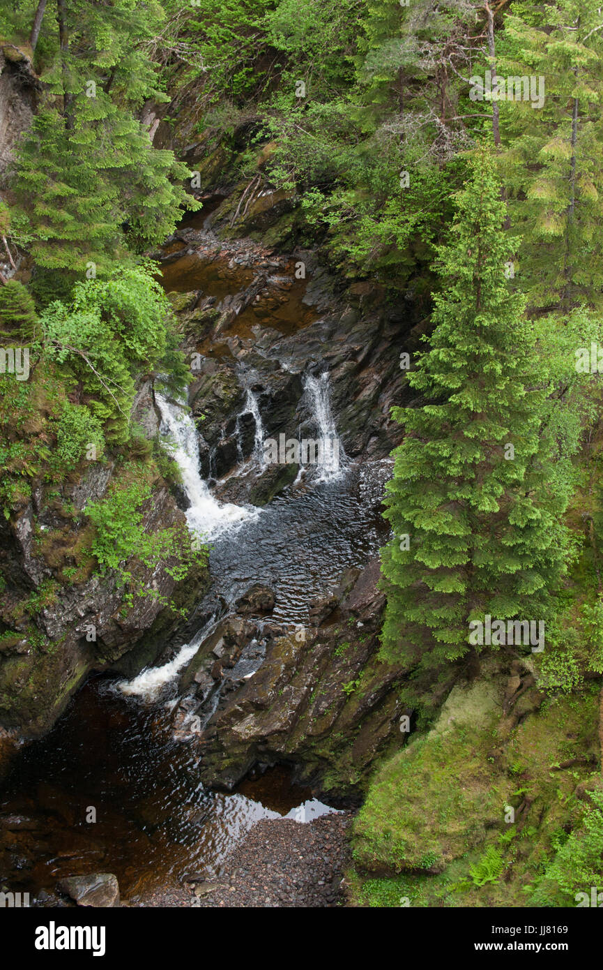 Plodda fällt, Glen Affric, Inverness-shire, Scottish Highlands Stockfoto