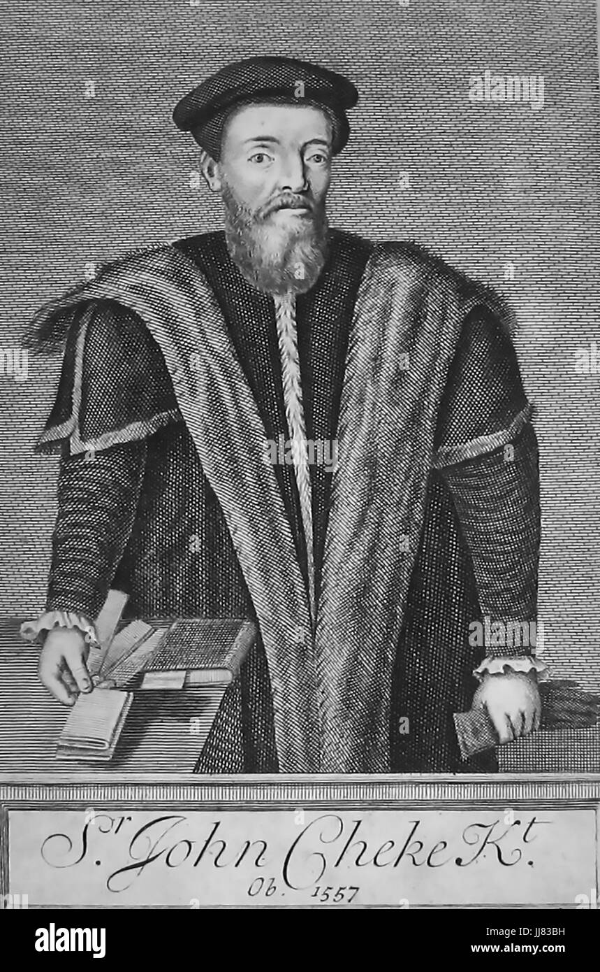 JOHN CHEKE (1514-1557) englische Staatsmann und klassischer Philologe Stockfoto
