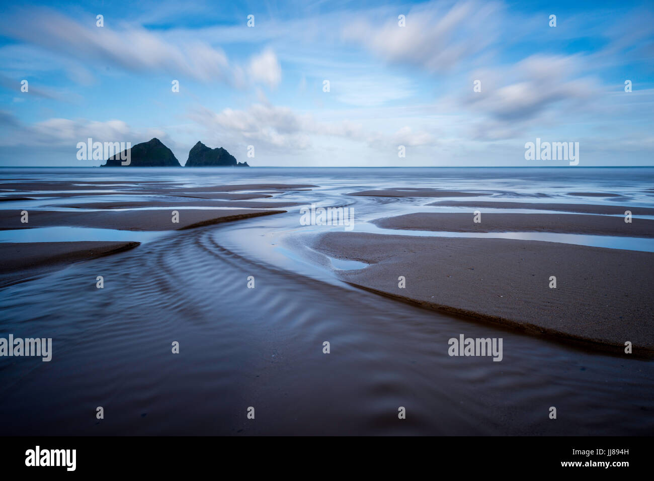 Holywell Bay in Cornwall. Stockfoto