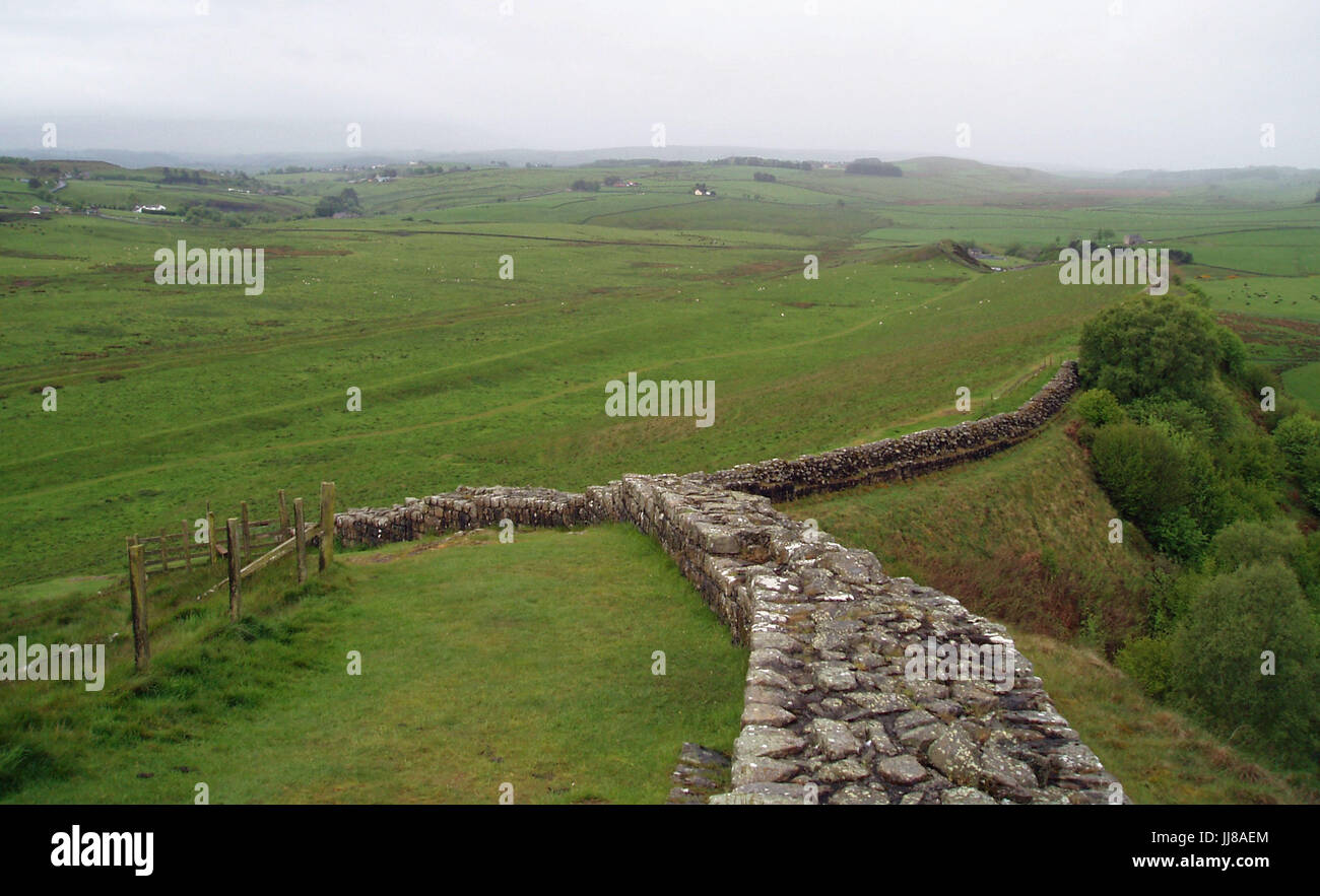 Ein Spaziergang entlang der Hadrianswall Stockfoto