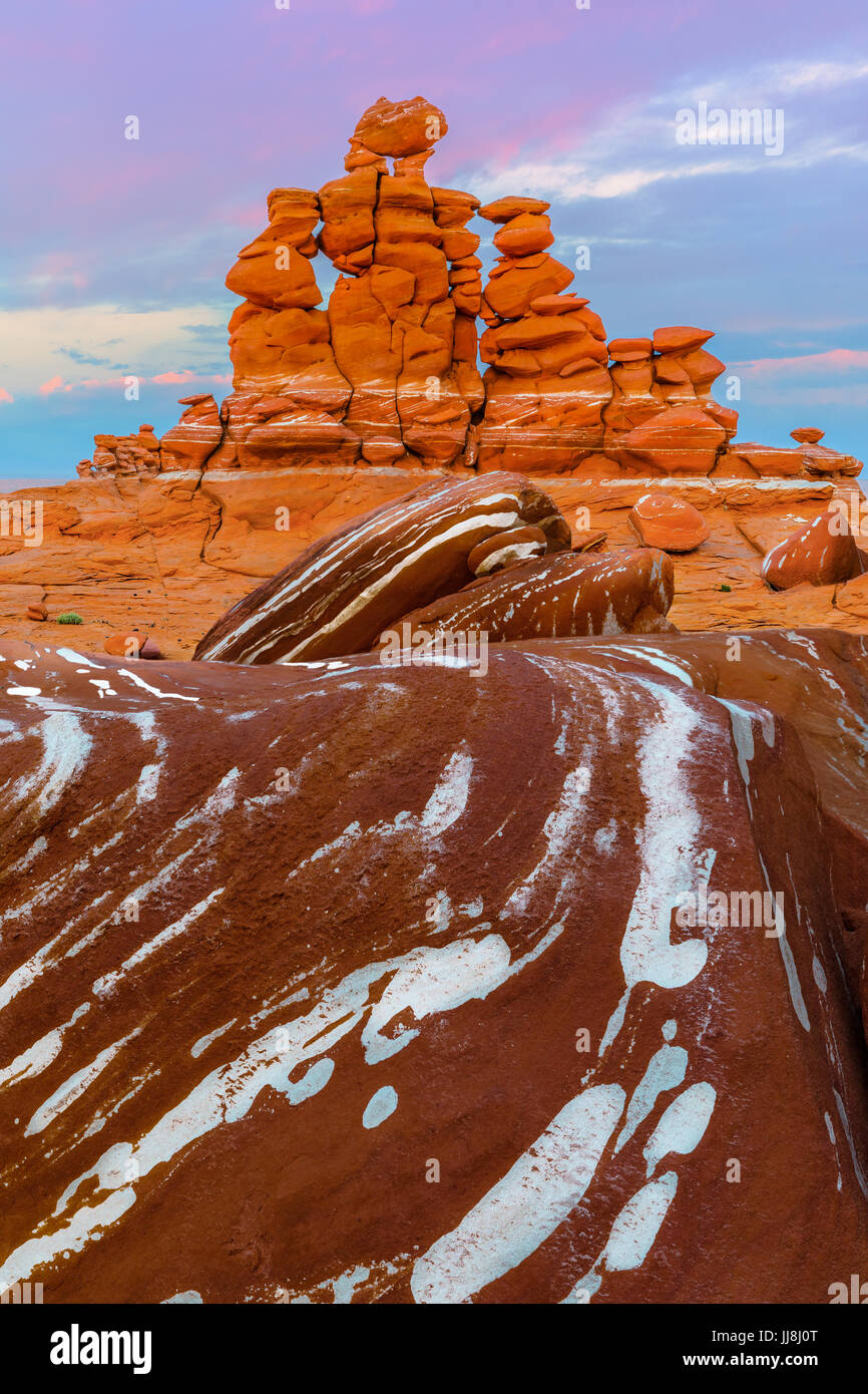 Felsmalereien Sie an den Adeii Eechii Cliffs im Coconino County, Arizona, USA Stockfoto