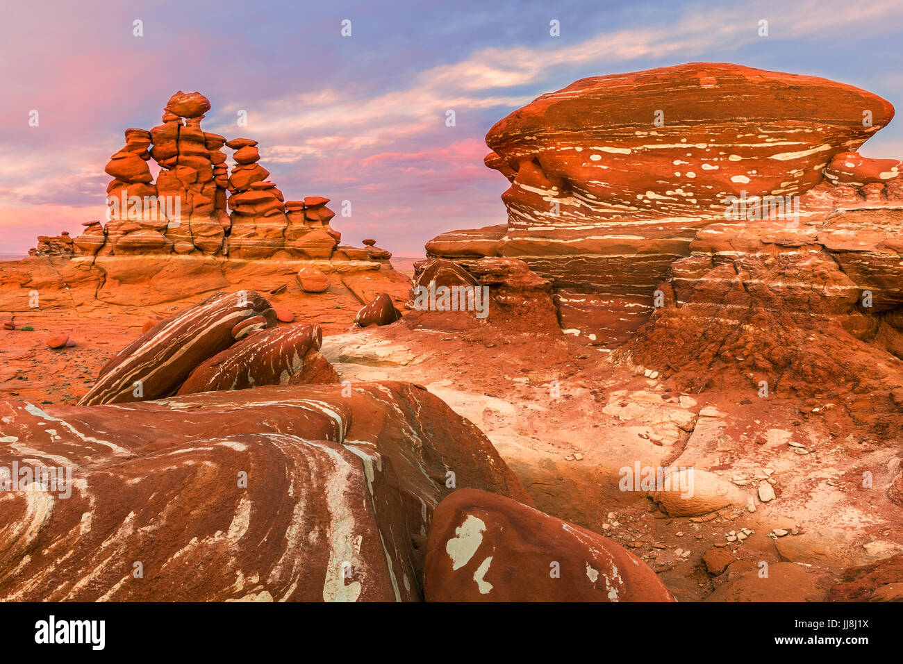 Felsmalereien Sie an den Adeii Eechii Cliffs im Coconino County, Arizona, USA Stockfoto