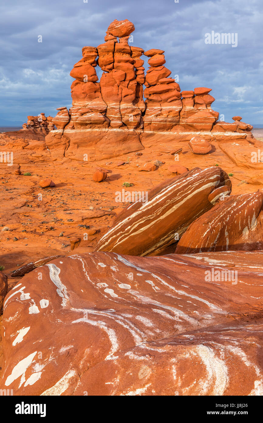 Felsmalereien Sie an den Adeii Eechii Cliffs im Coconino County, Arizona, USA Stockfoto