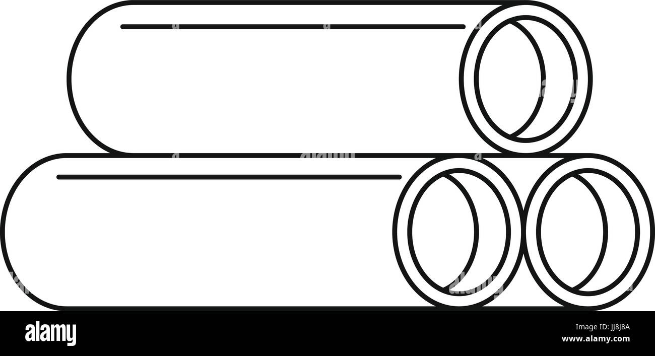 Rohr-Symbol, Umriss-Stil Stock-Vektorgrafik - Alamy
