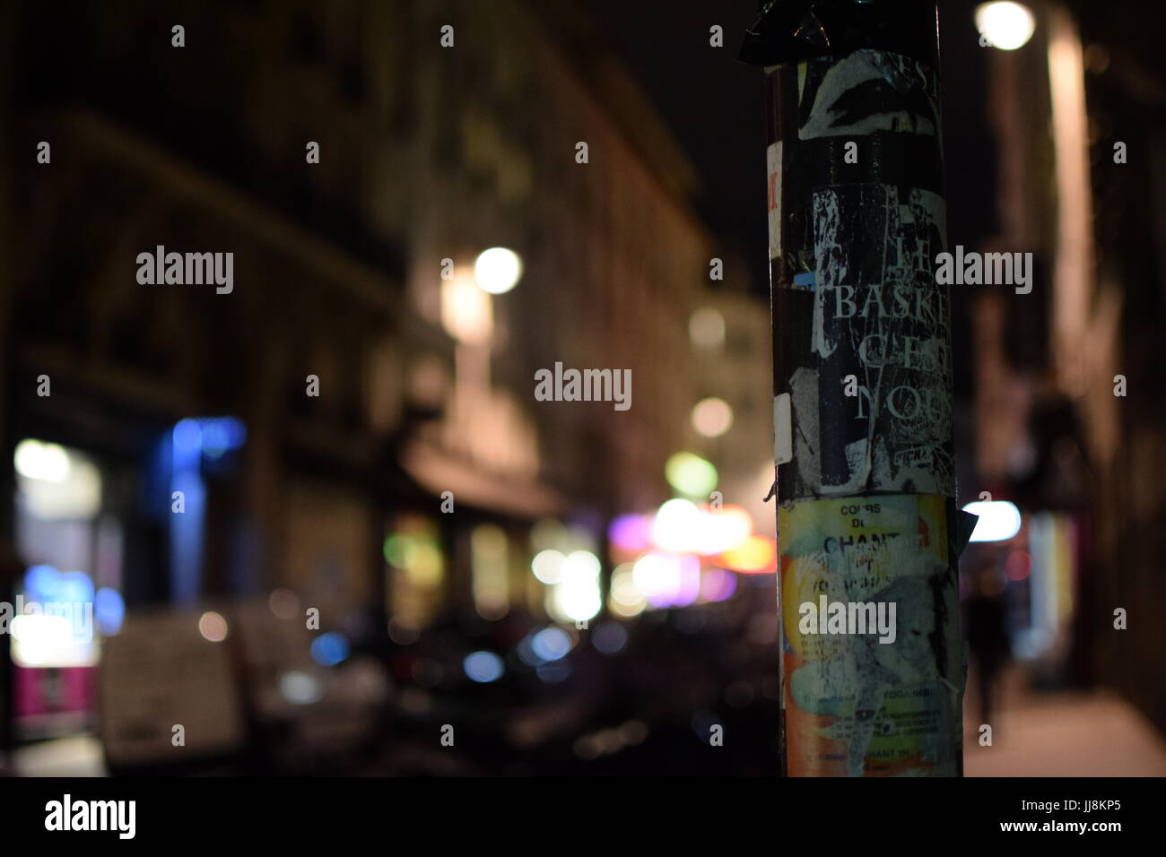 Aufkleber-Kunst in paris Stockfoto