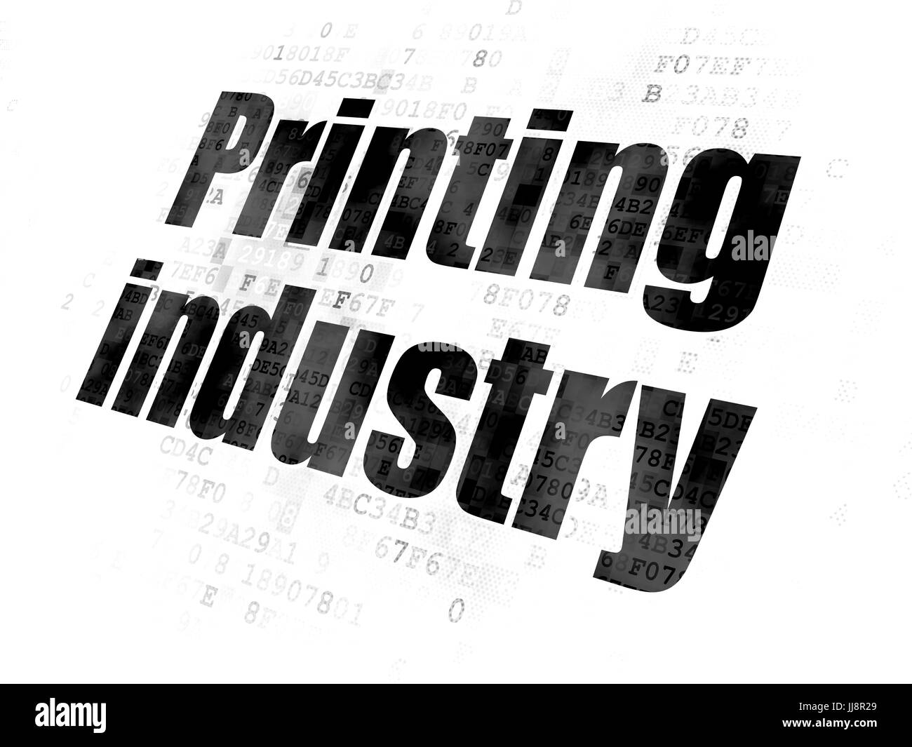 Manufacuring Konzept: Druckindustrie auf Digital-Hintergrund Stockfoto