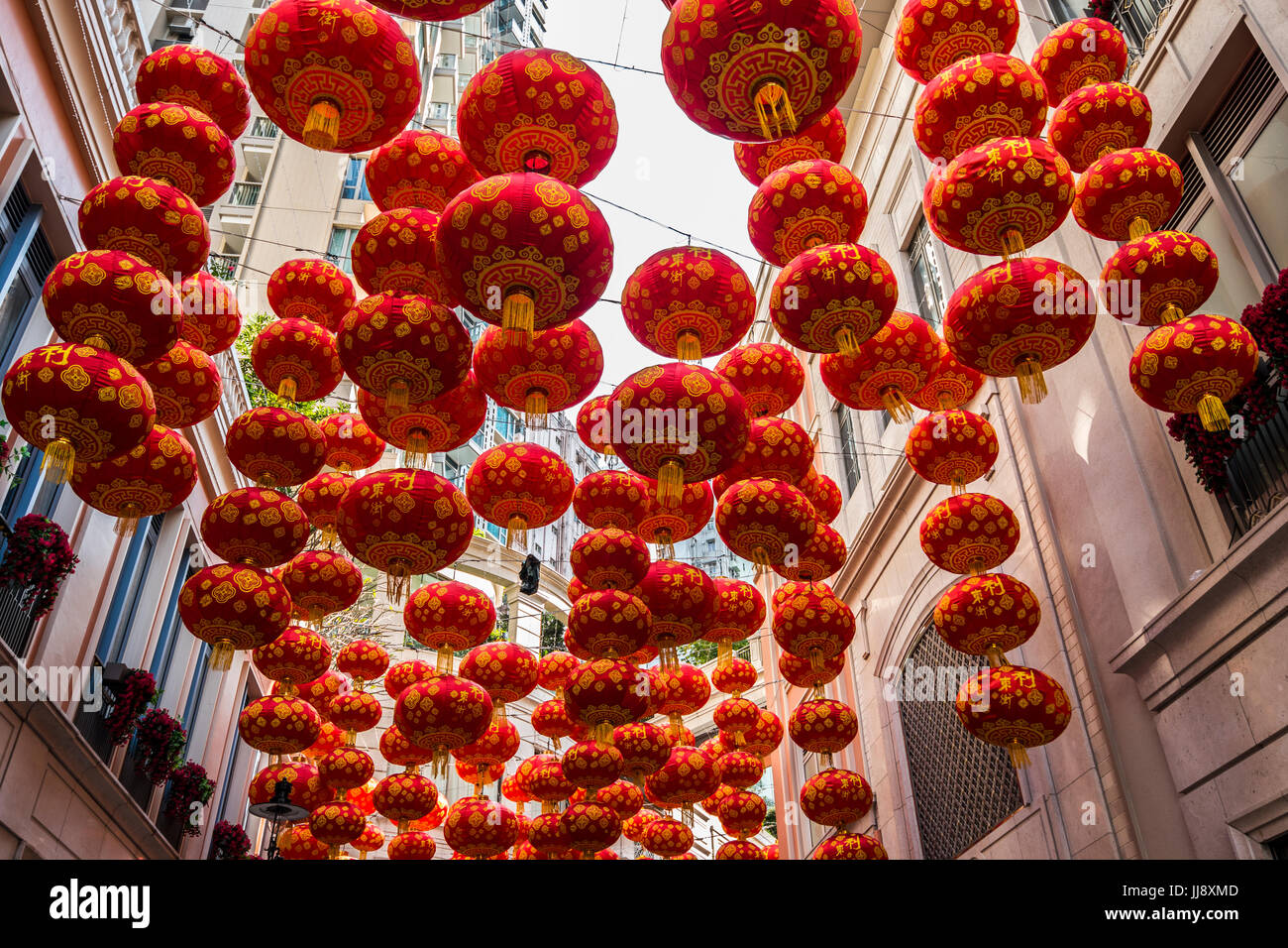 Lee Tung Avenue Mall, Wanchai, Hongkong Stockfoto