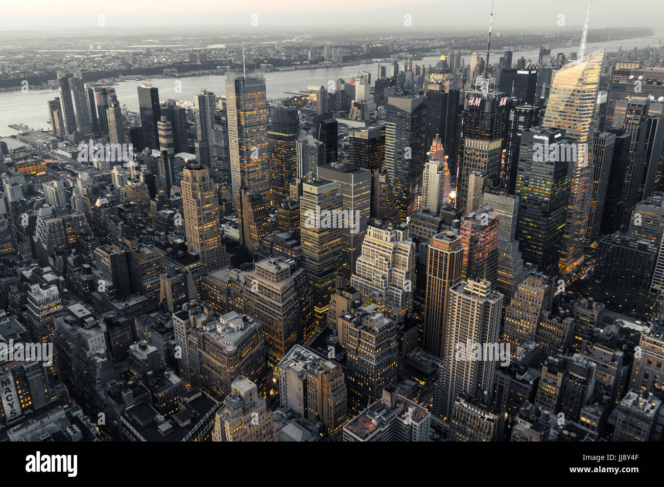 Mid Town, New York City, Skyline und Wolkenkratzern Stockfoto