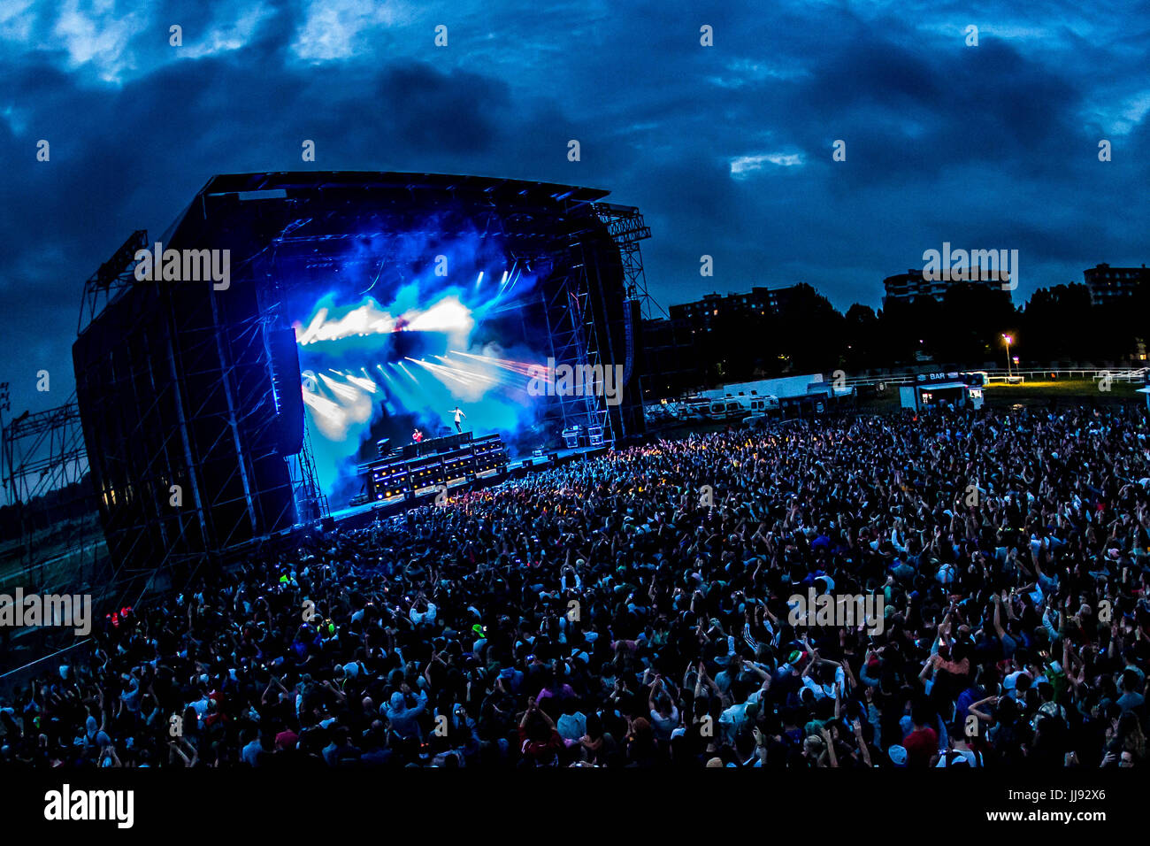 Die Chainsmoker führt live in Milano, Italien im Jahr 2017 Stockfoto