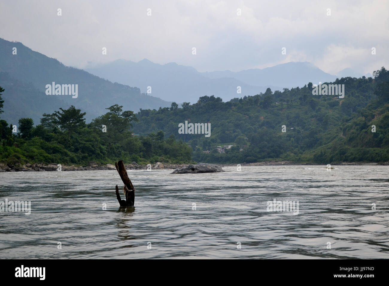 Schnelle Fluss Trisuli, für Wildwasser-Rafting, zentralen Nepal Stockfoto