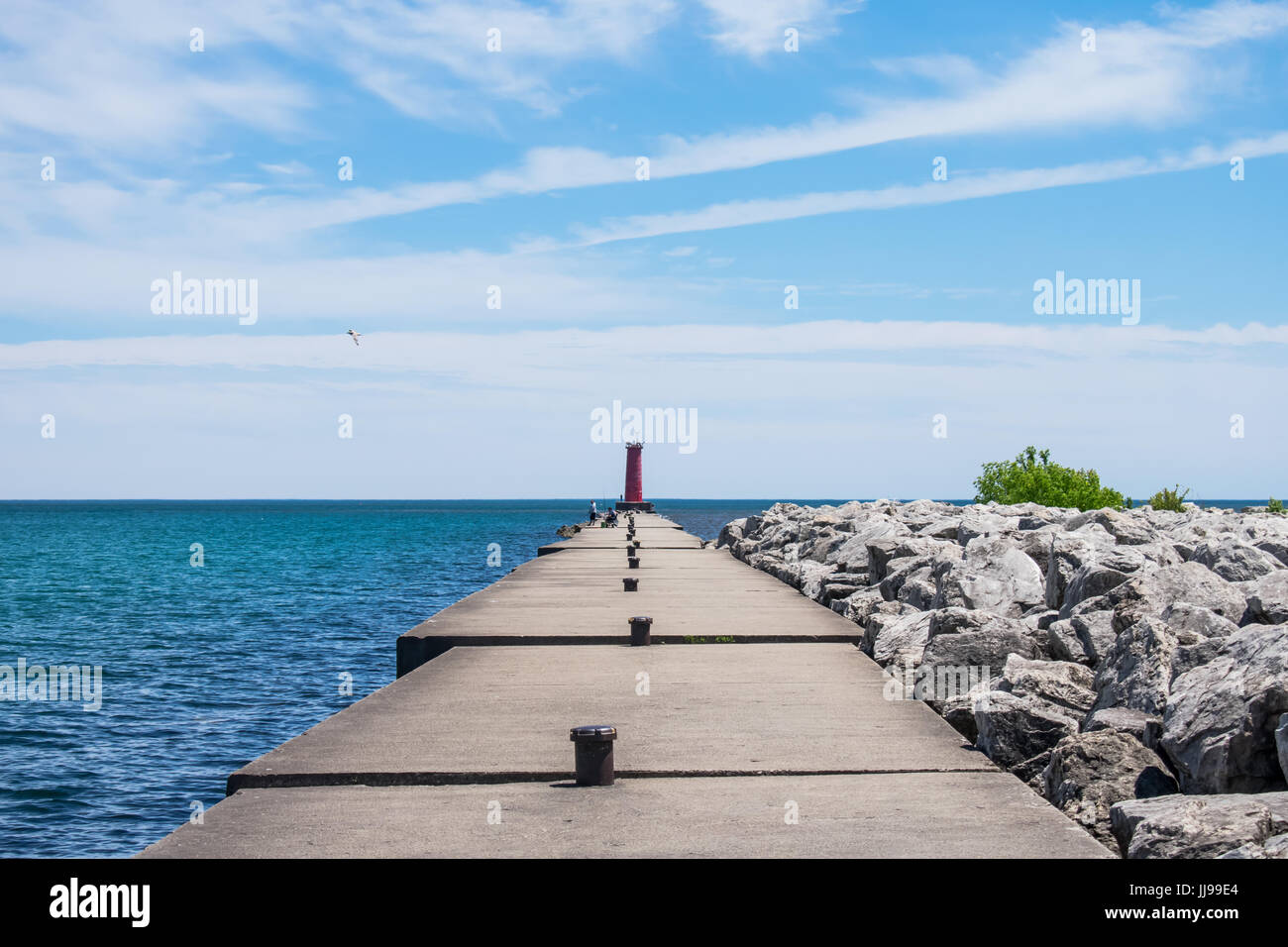 Der Strand ist mein glücklicher Ort Stockfoto