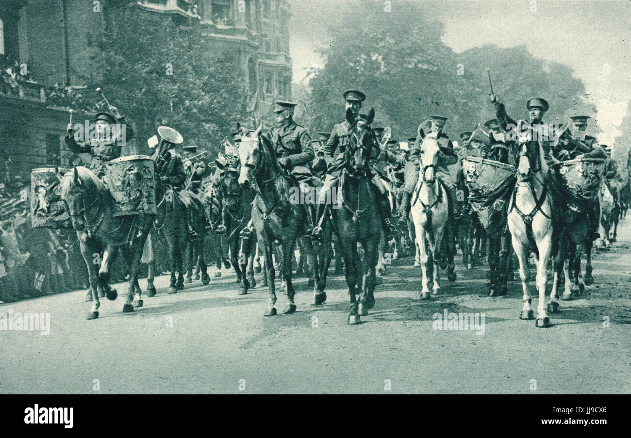 Siegesparade, Band 1. Life Guards Stockfoto