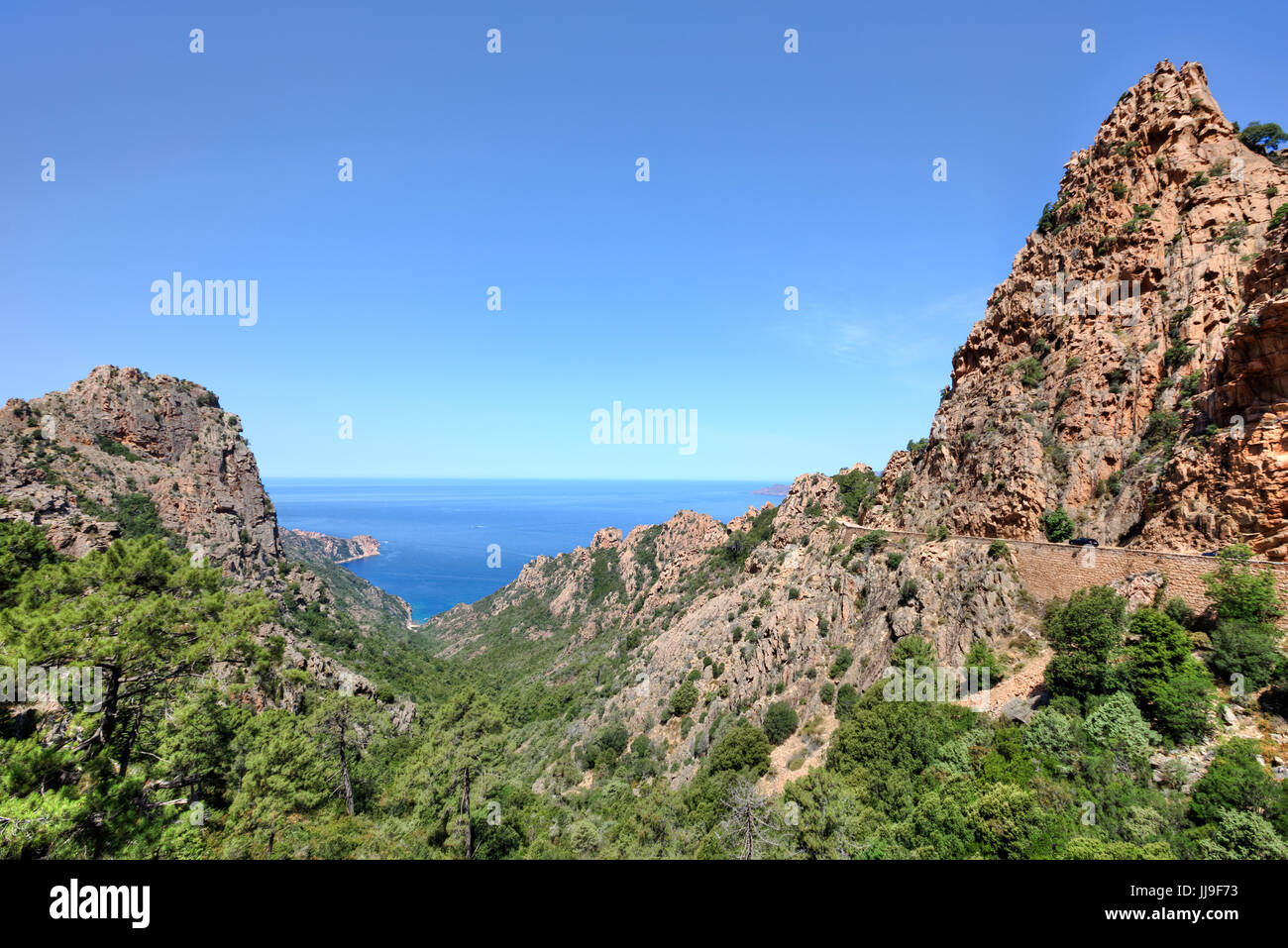 Calanques de Piana, Piana, Korsika, Frankreich Stockfoto