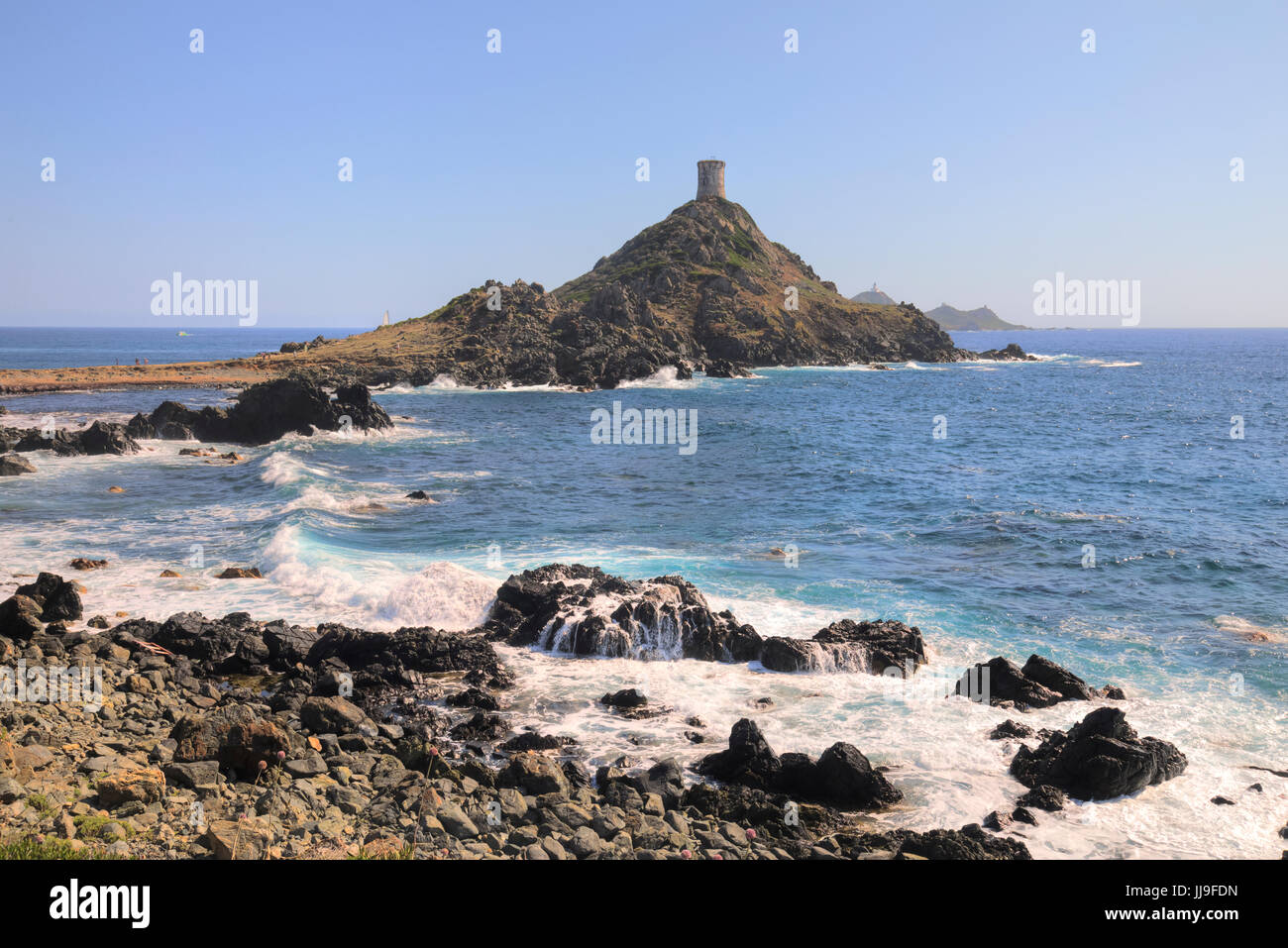 Pointe De La Parata, Iles Sanguinaires, Ajaccio, Korsika, Frankreich Stockfoto